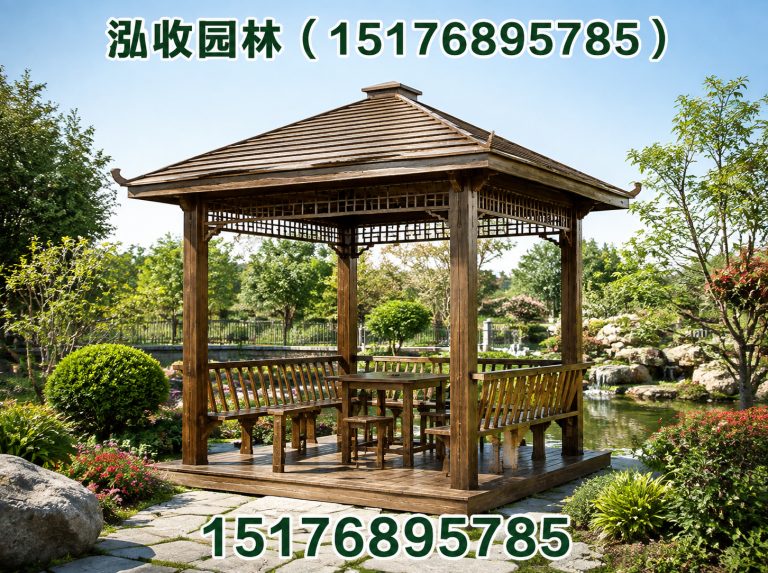 遂宁防腐木凉亭展示图